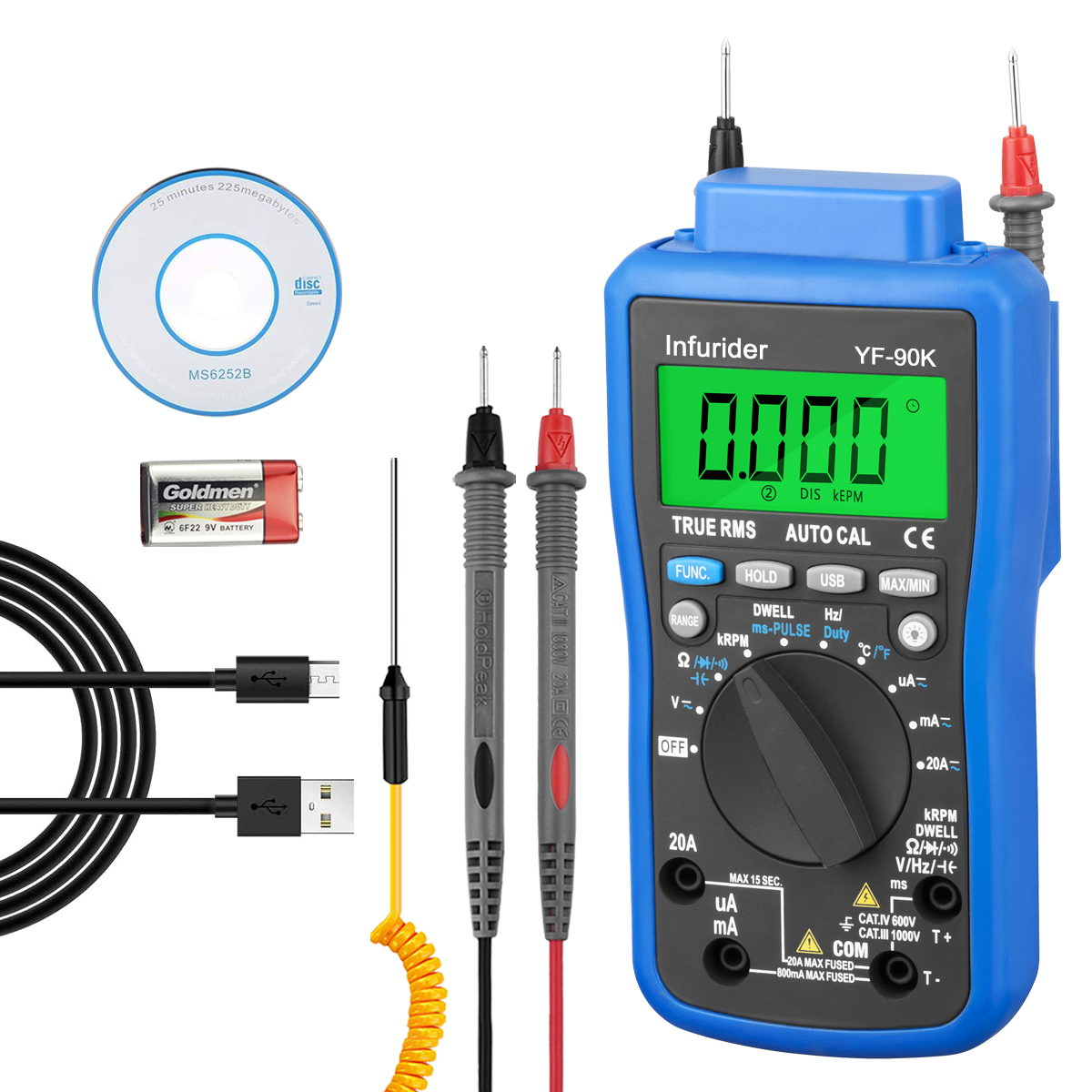 Logic Analyzer Usb - HP-90K анализатор двигателя HoldPeak, Автомобильный мультиметр