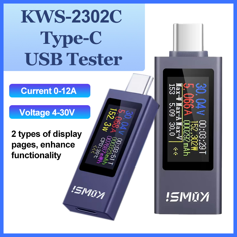 Logic Analyzer Usb - KWS-2302C USB-тестер типа C, многофункциональный цифровой