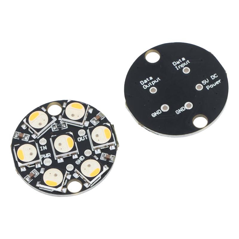 Useful Diy Electronics Projects - Программируемая круглая светодиодная плата WS2812 7Bit