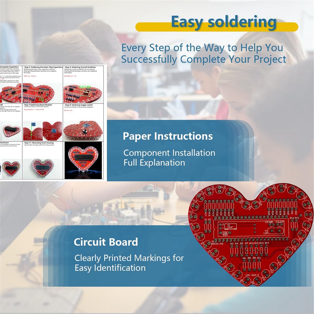 Набор для пайки DT262, проект  – обзор и цена Diy Electronics Projects For Beginners