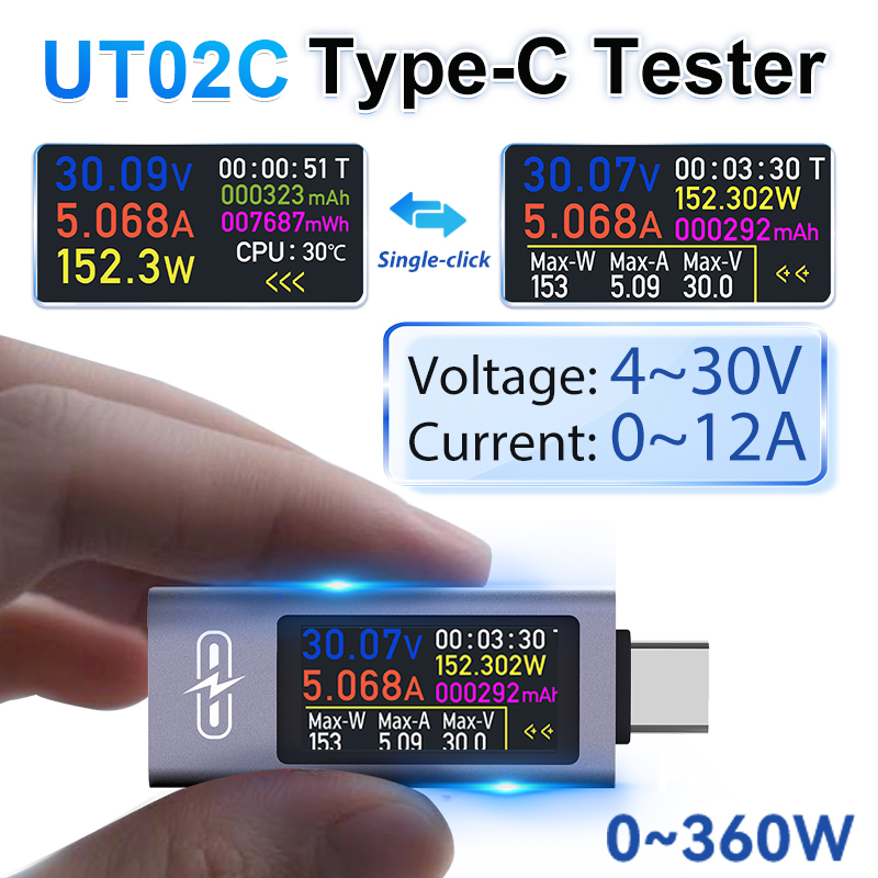 UT02C USB-тестер с цветным экр – обзор и цена Logic Analyzer Usb